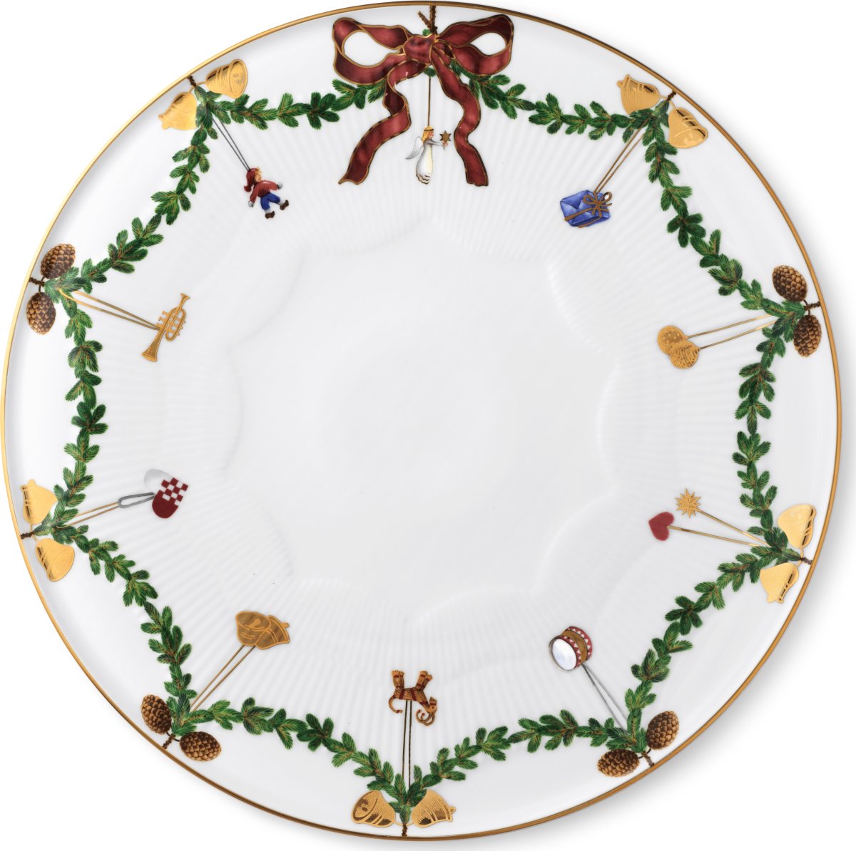Royal Copenhagen Stjerne Riflet Jul Kagefad 32 cm