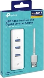 TP-Link 3-Port Hub & Gigabit Ethernet Adapter