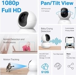 Tapo C200 Pan/Tilt overvågningskamera Wi-Fi