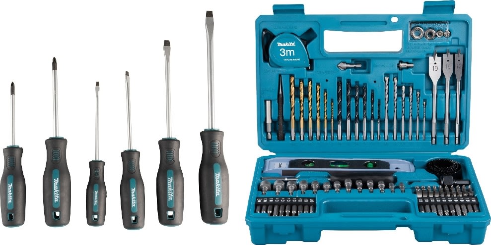 Maktia Bor-/bitsæt 102 dele & Skruetrækkere