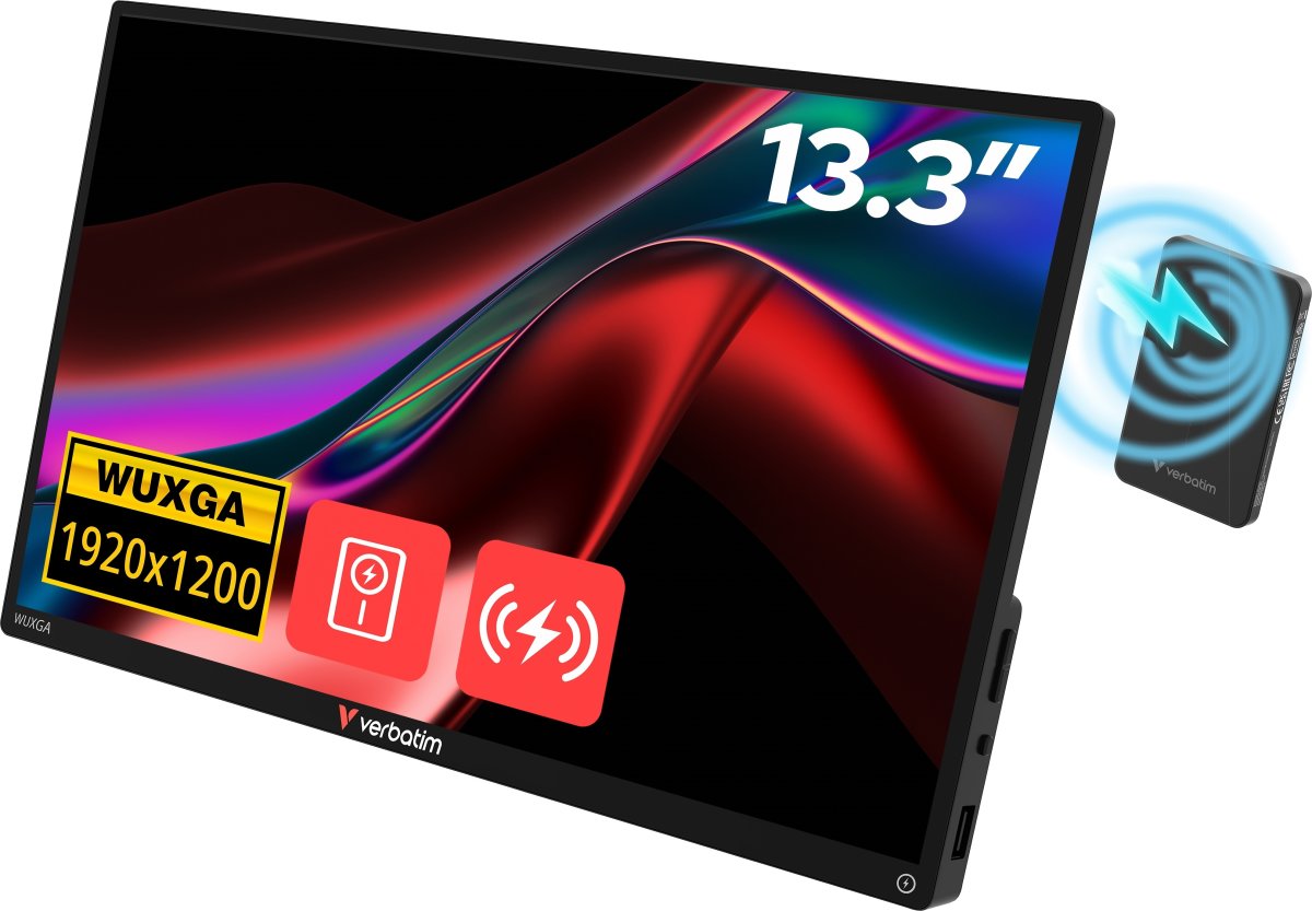 Verbatim 13,3'' bærbar touchscreen monitor
