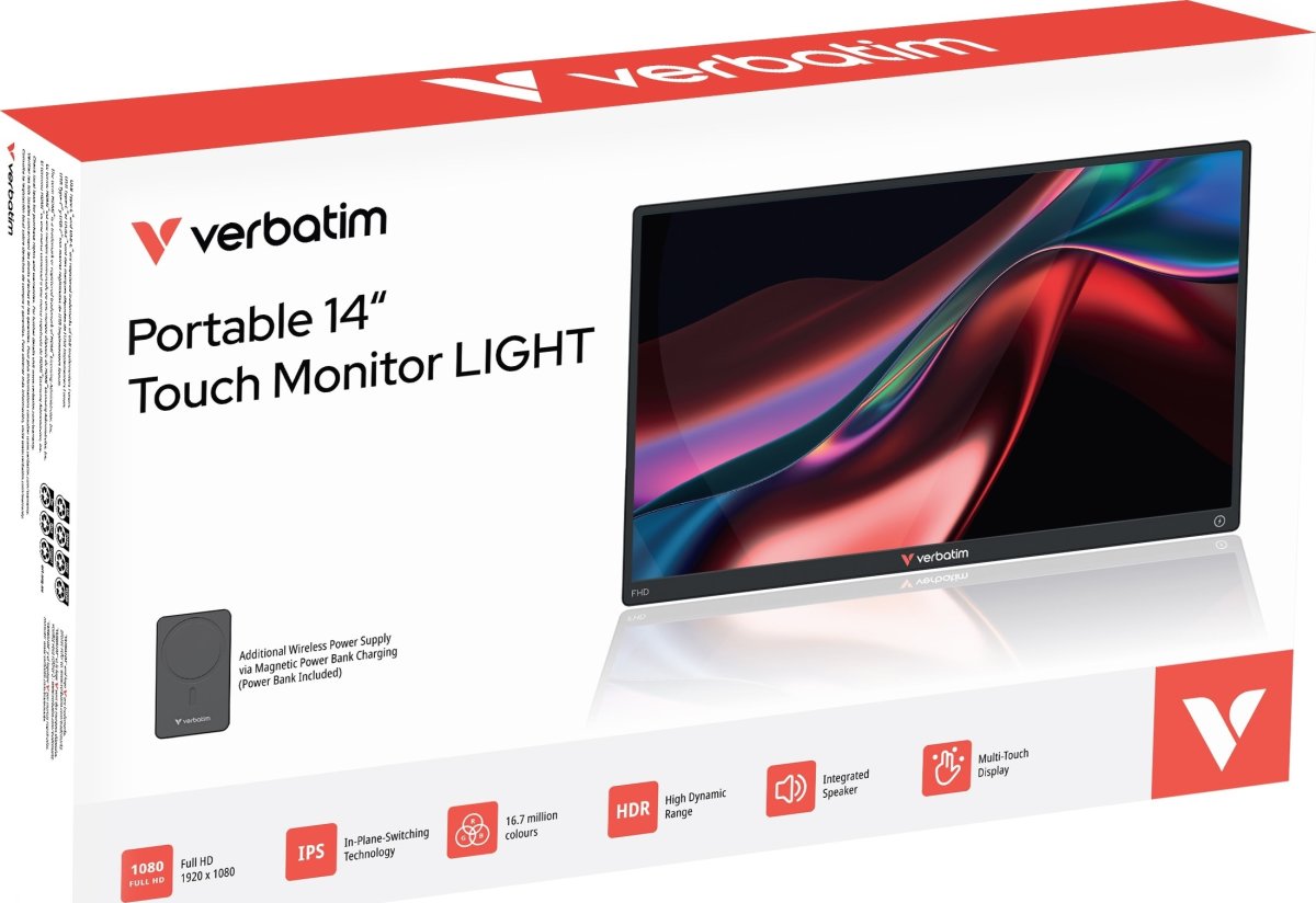 Verbatim 14'' bærbar touchscreen monitor