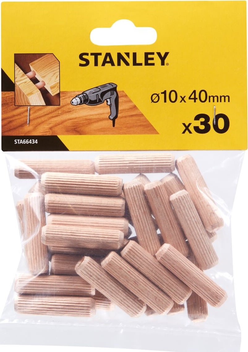Stanley Trædyvler Ø10 mm, 30 mm, 30 stk.