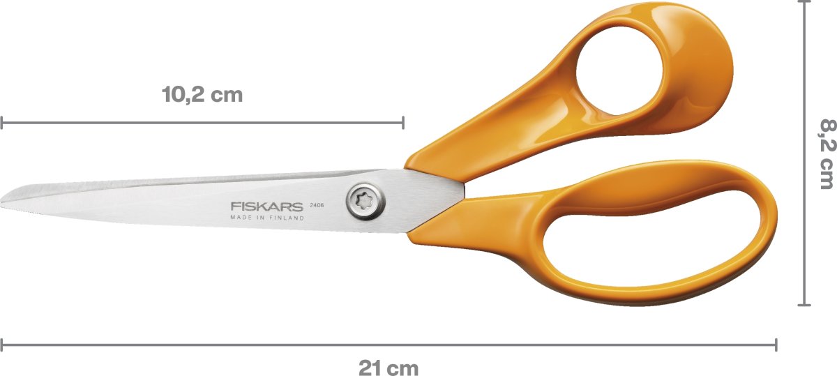 Fiskars Classic Universalsaks, højre, 21 cm