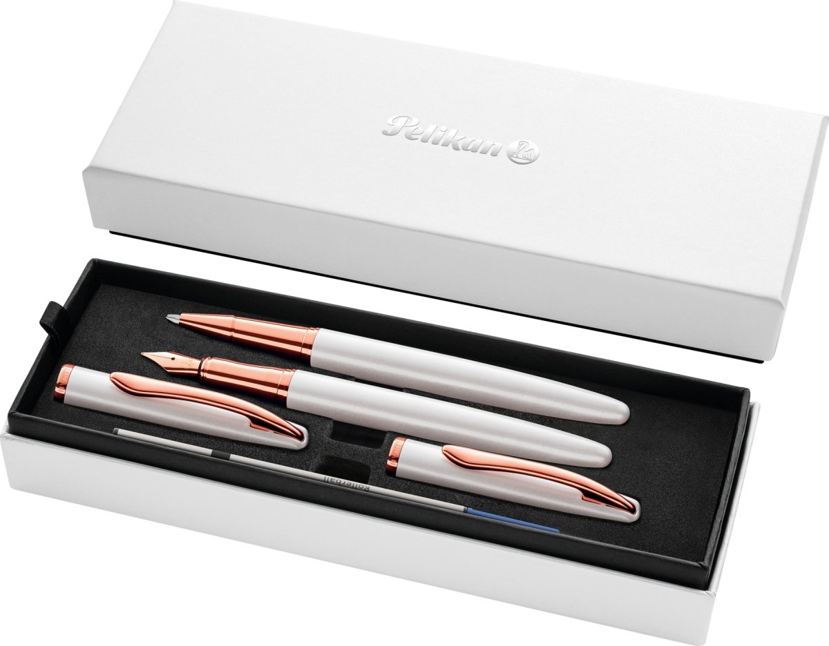 Pelikan Noble Elegance Sæt, Fyl/Rol, pearl