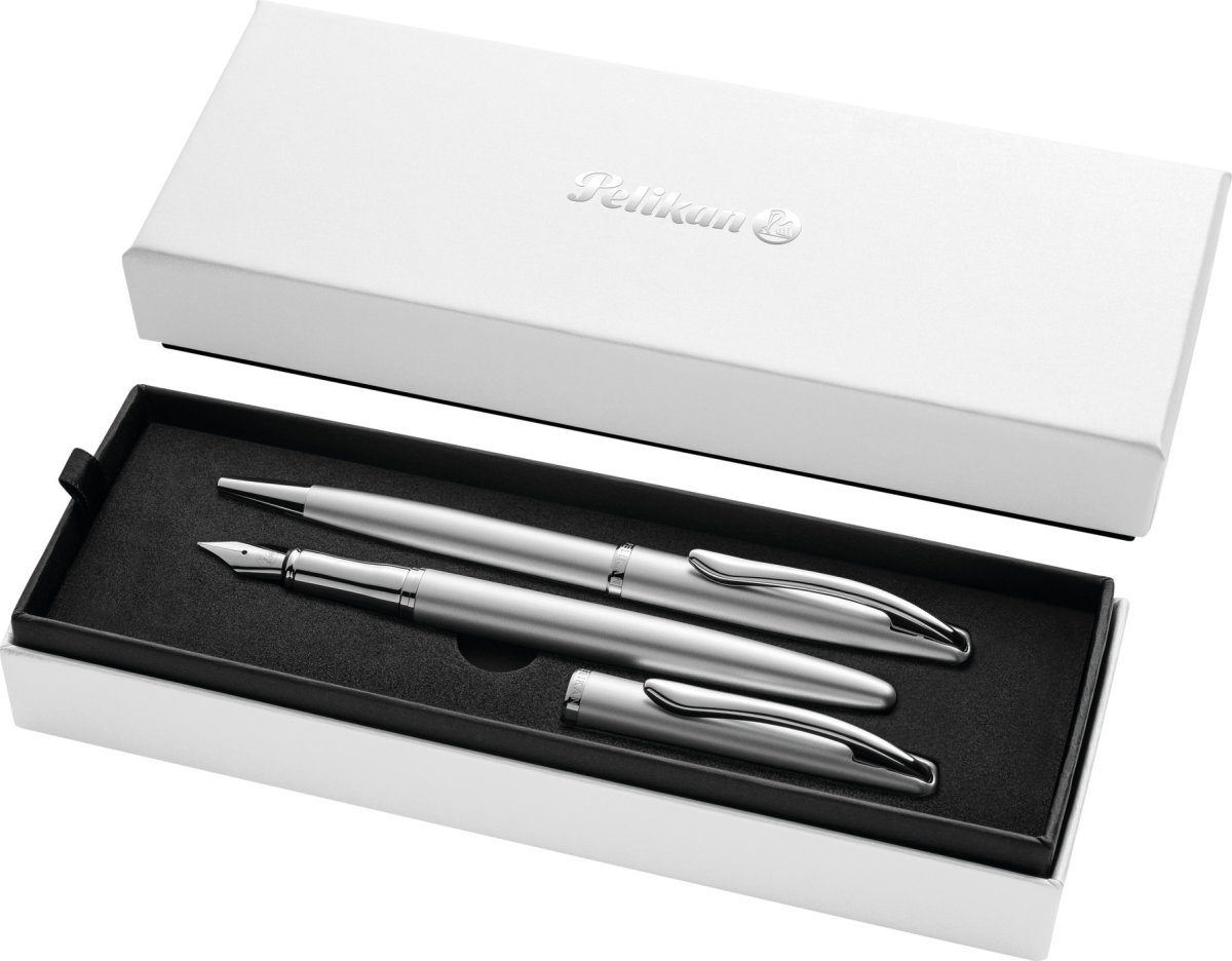 Pelikan Noble Elegance Sæt, Fyl/Kug, silver