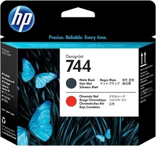 HP 744 Kromatisk rød & sort Designjet printhoved
