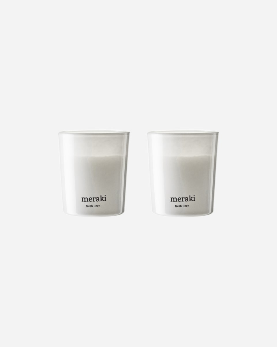 Meraki Duftlys, Fresh Linen, 2stk