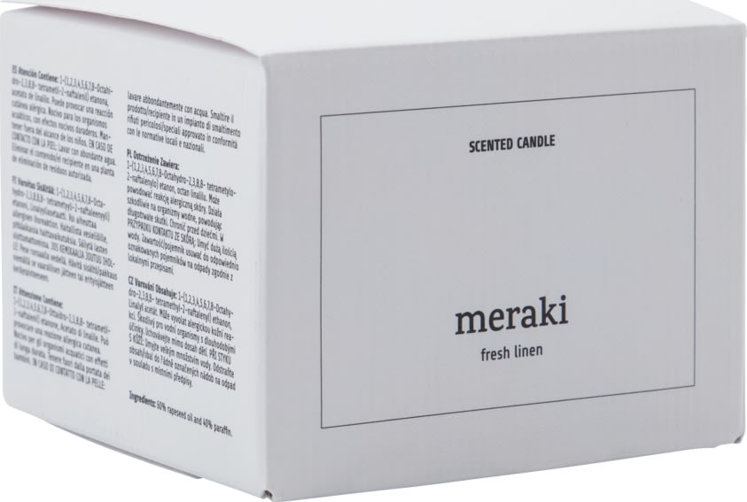 Meraki Duftlys, Fresh linen, stor