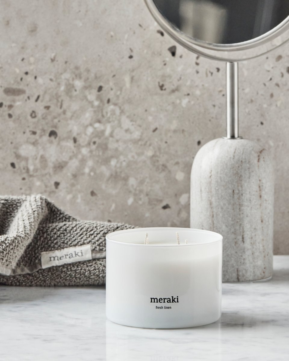 Meraki Duftlys, Fresh linen, stor