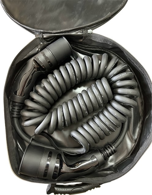 Avant Spiralladekabel type-2 3-faset 5 meter, sort