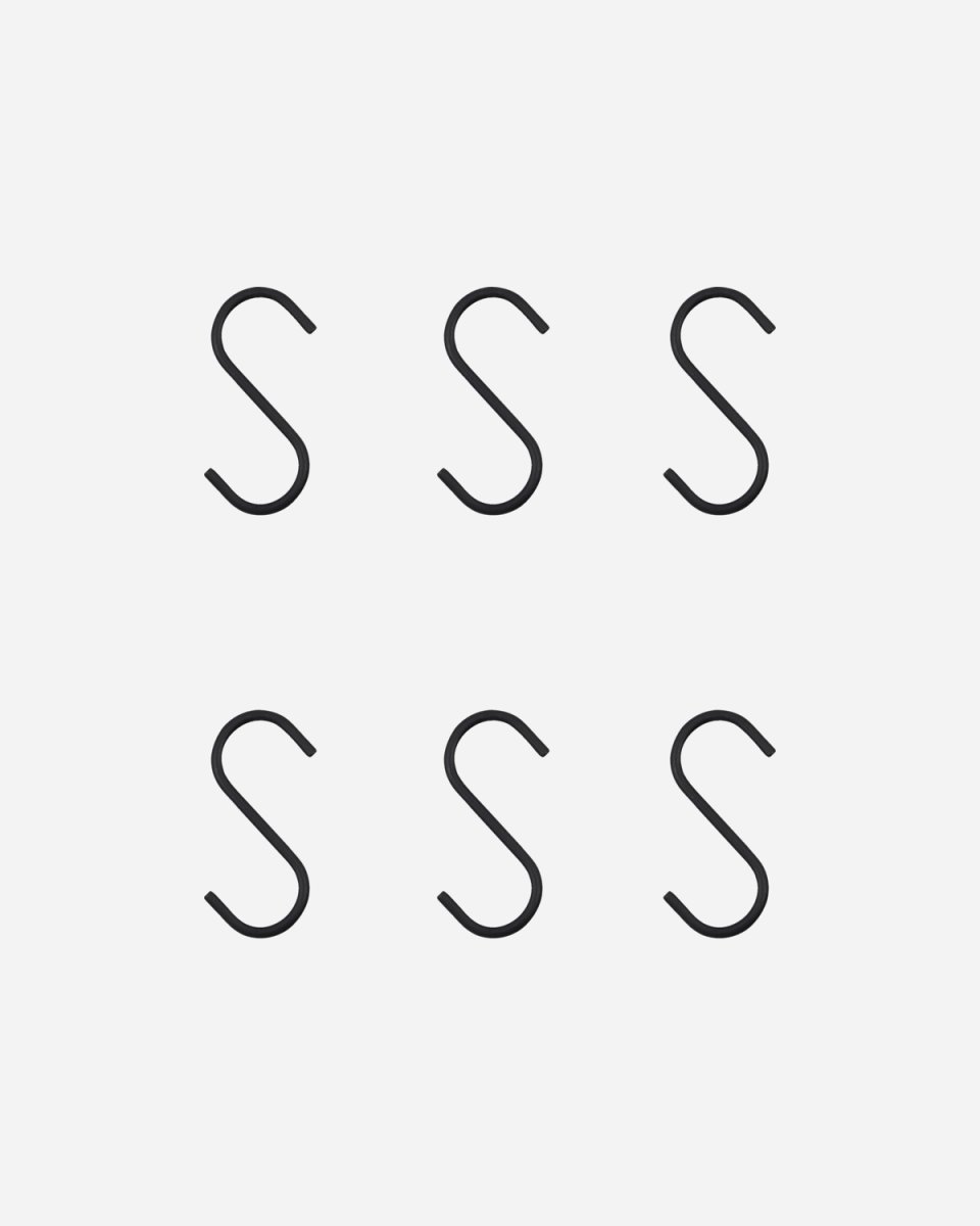 House Doctor S-Krog 6stk, s-form, sort