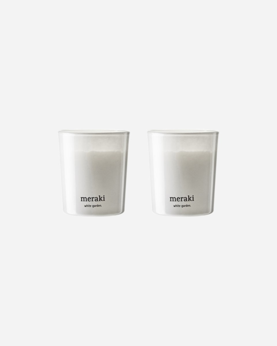 Meraki Duftlys, White garden, 2stk