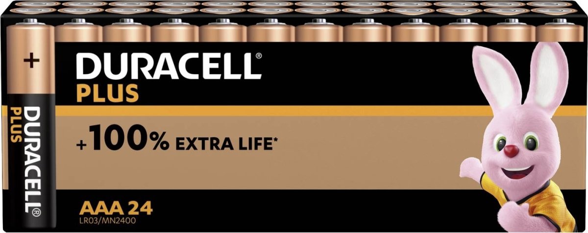 Duracell Plus Power AAA-batteri, 24 stk
