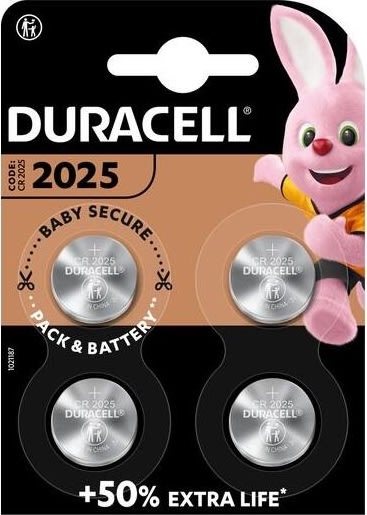 Duracell 2025  Lithium-knapbatterier, 4 stk