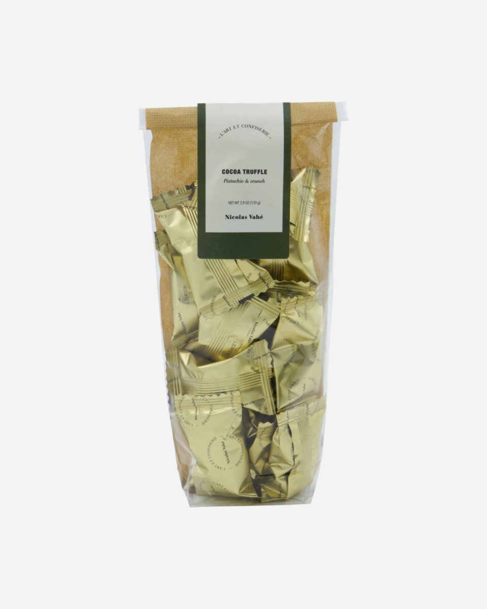 Nicolas Vahé Kakaotrøffel, pistacie, knas, 110g