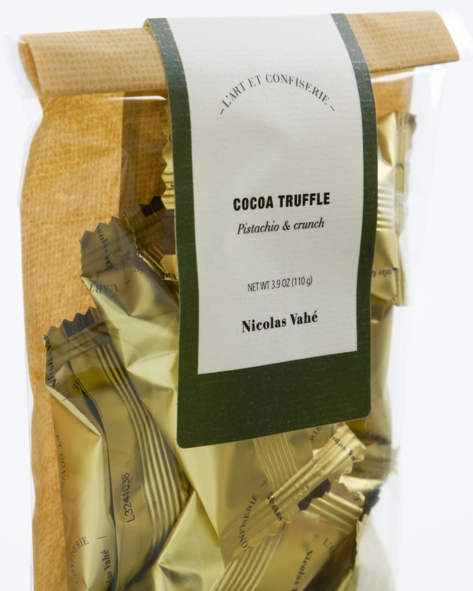 Nicolas Vahé Kakaotrøffel, pistacie, knas, 110g