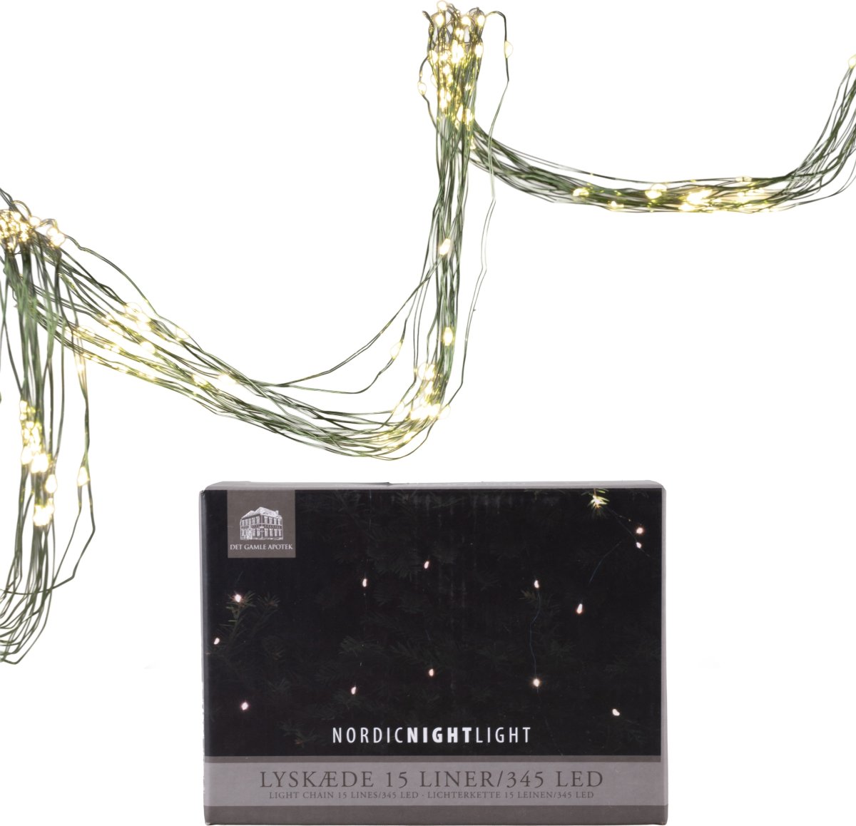 Lyskæde m/345 LED, 15x23 LED, 2,3m