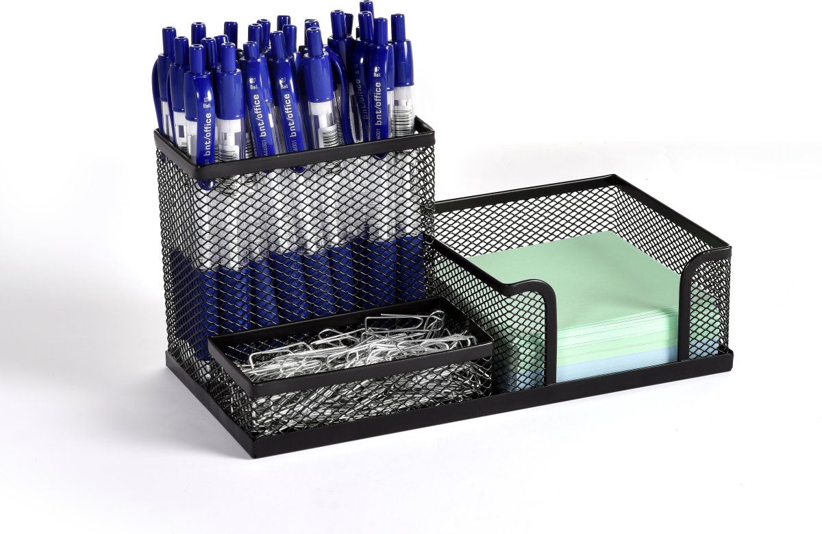 Office MESH Penne- og notesholder | Sort