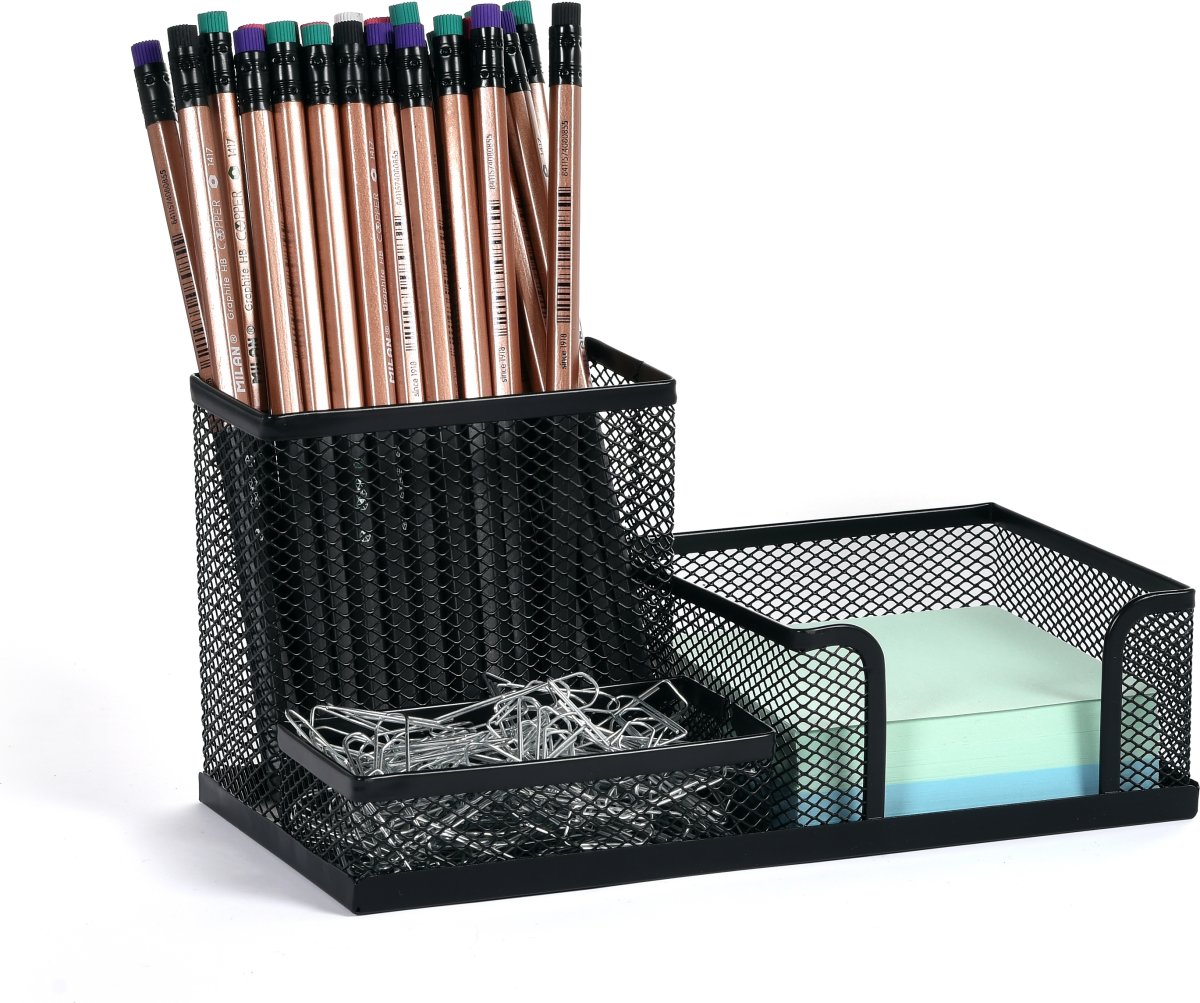 Office MESH Penne- og notesholder | Sort