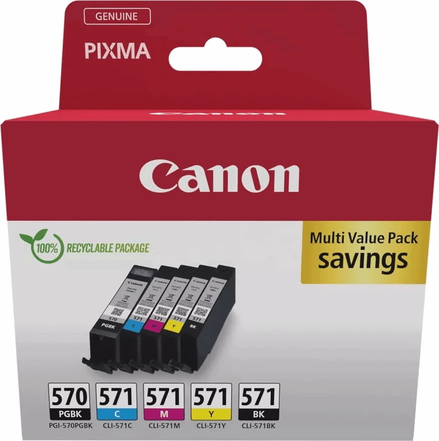 Canon PGI-570/CLI-571 blækpatroner, multi pakke