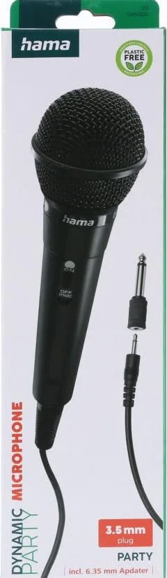 Hama Mikrofon Party Dynamisk Mono, Sort