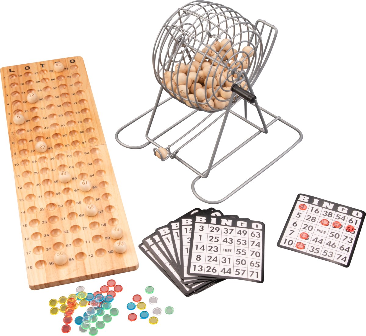 Bingo Tromle ø18 cm inkl. 90 numre