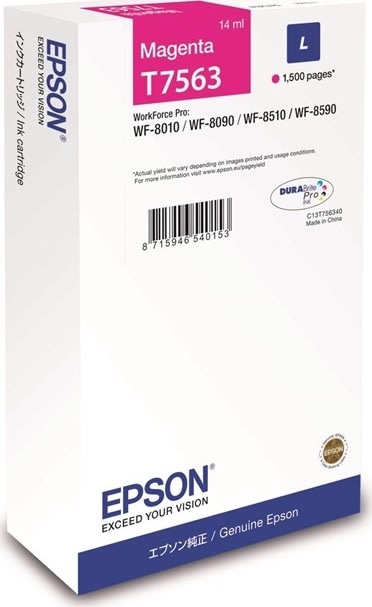 Epson T7563 blækpatroner, magenta