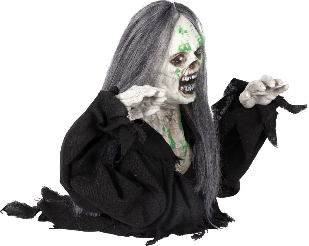 Krybende zombie - lyd/lys - 35 cm