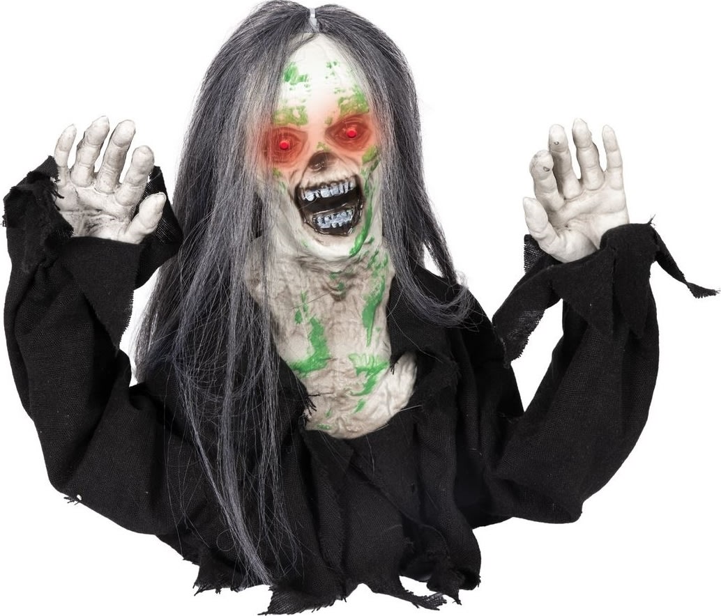 Krybende zombie - lyd/lys - 35 cm