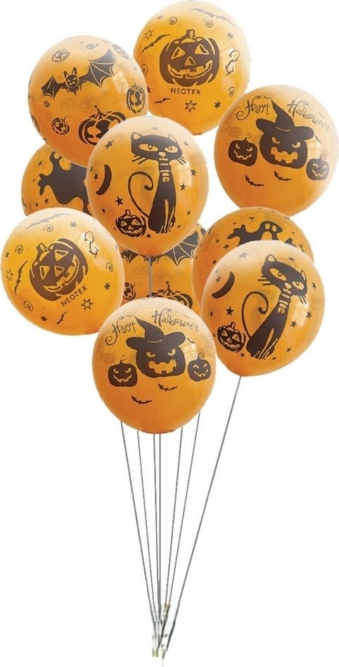 Halloween Balloner Ø23 cm - sæt á 10 stk