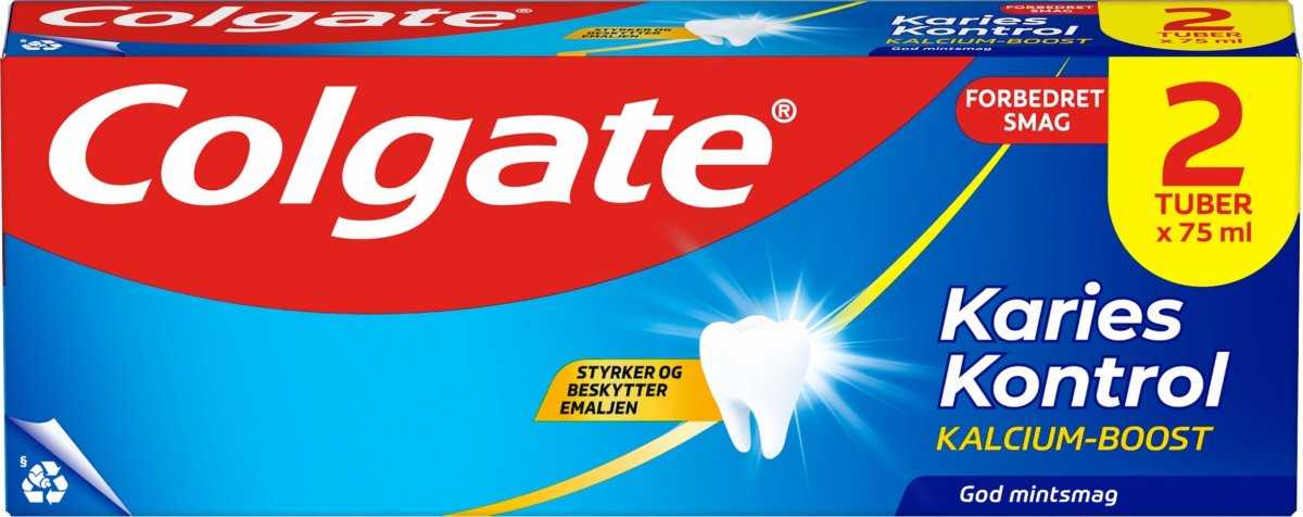 Colgate Tandpasta | Karies Kontrol | 2x75 ml