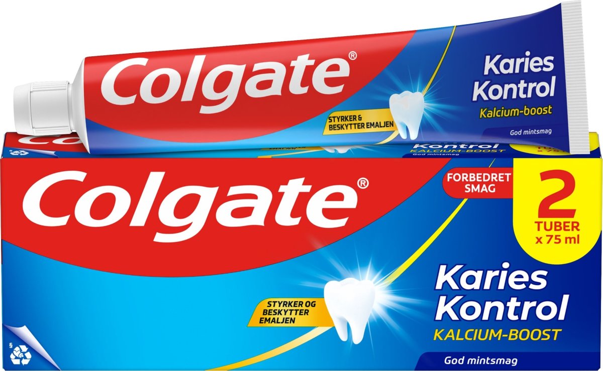 Colgate Tandpasta | Karies Kontrol | 2x75 ml