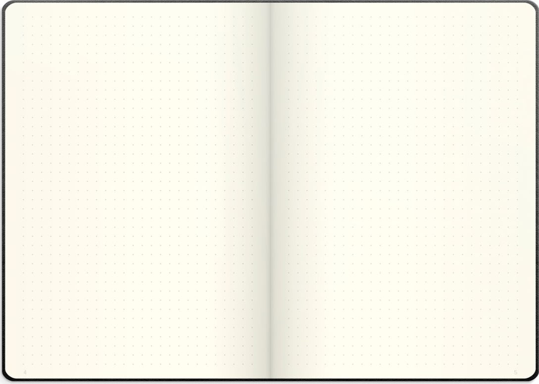 Burde DotNotes Notesbog | A5 | Sort