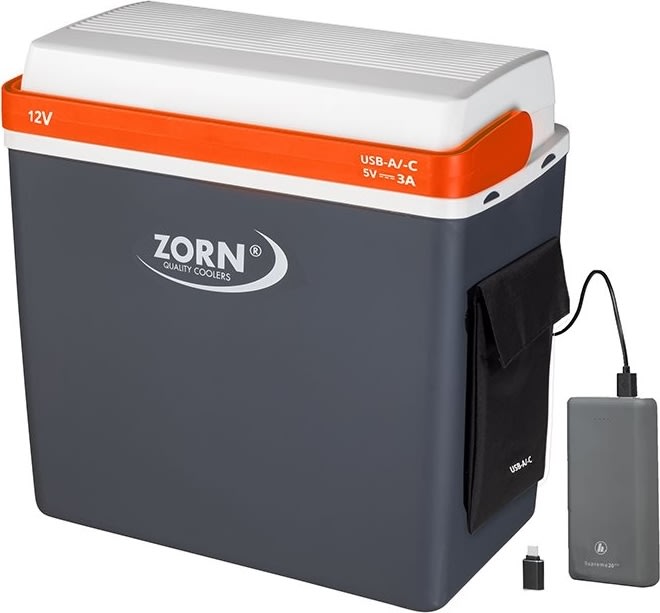 Zorn 12V elektrisk køleboks med USB A+C, 21L