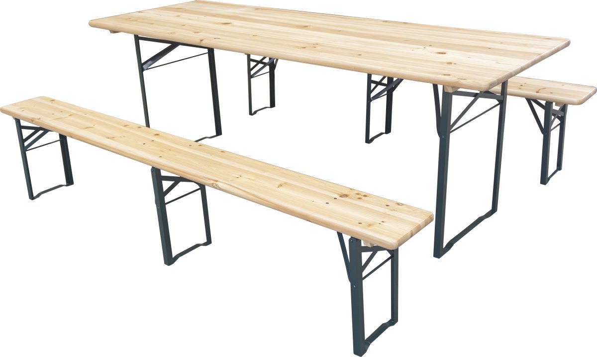 Festival bord-bænkesæt LUX, foldbart, 220x60cm FSC