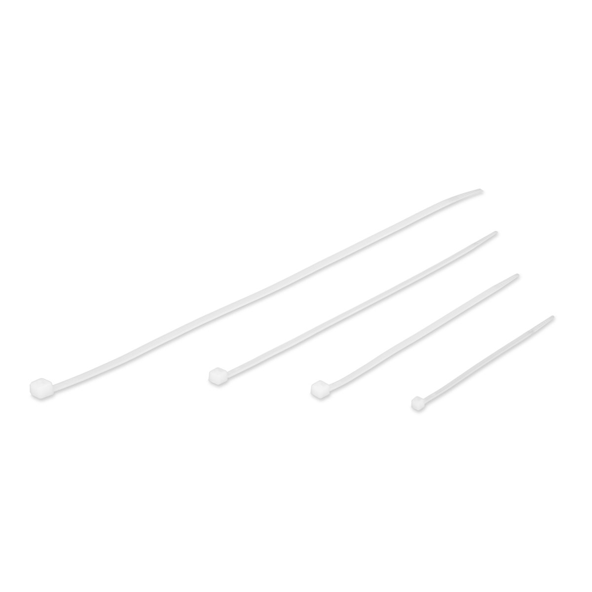 Kabelstrips 100/200/280 mm, Sort/Klar, 1000 stk.