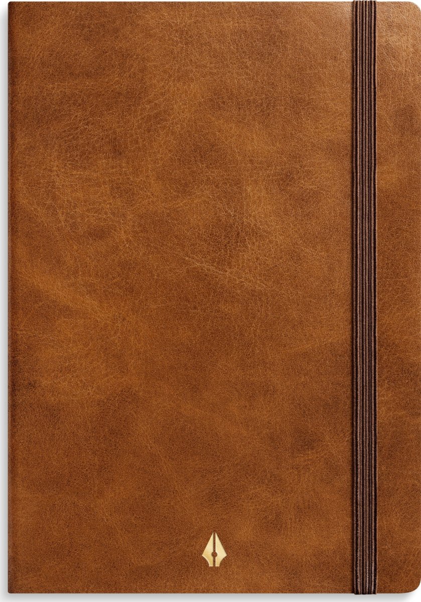 Burde Deluxe Notesbog, A6, linjeret, brown