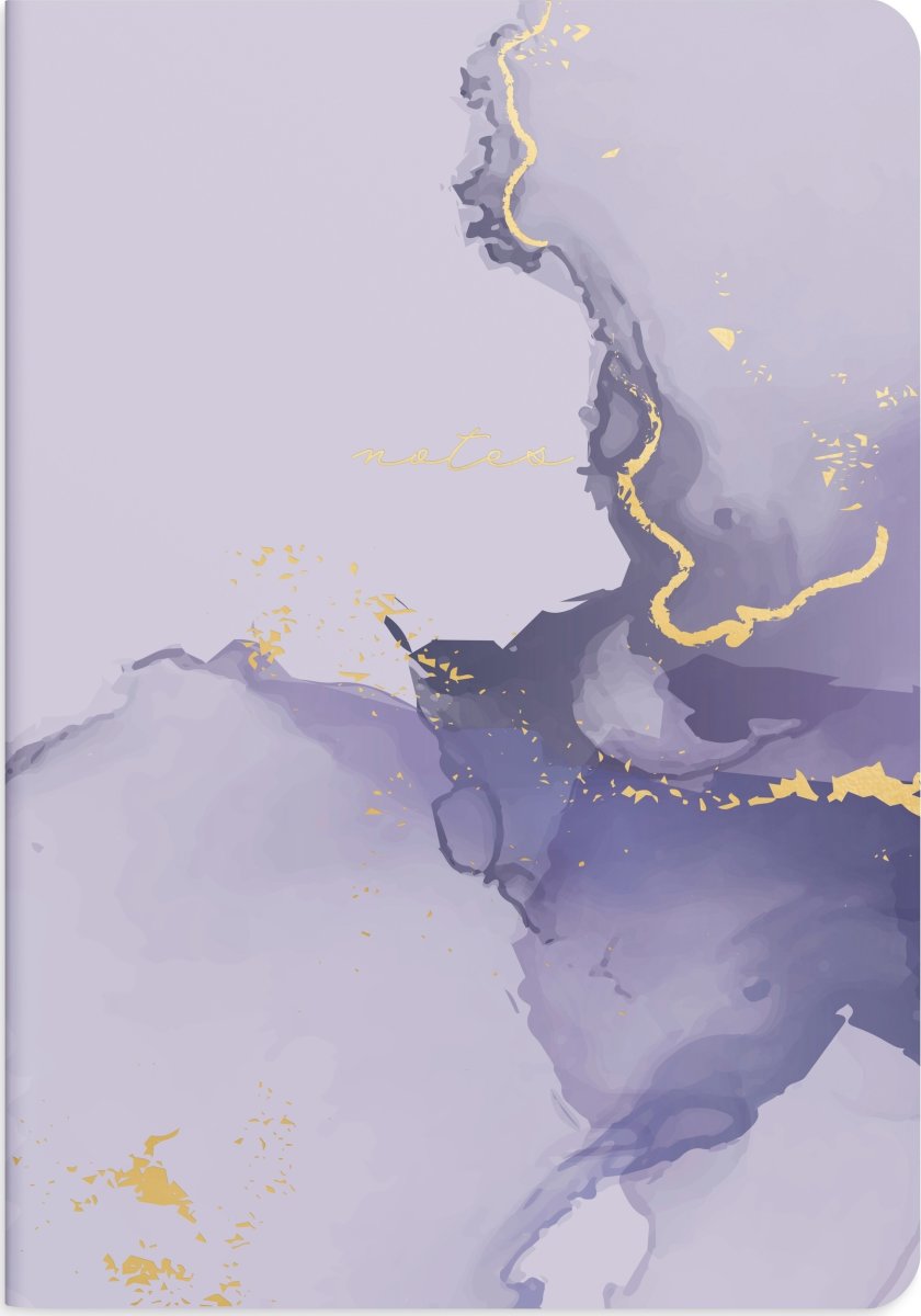 Burde Noteshæfte, 14x21 cm, 2-pk, lilac & black