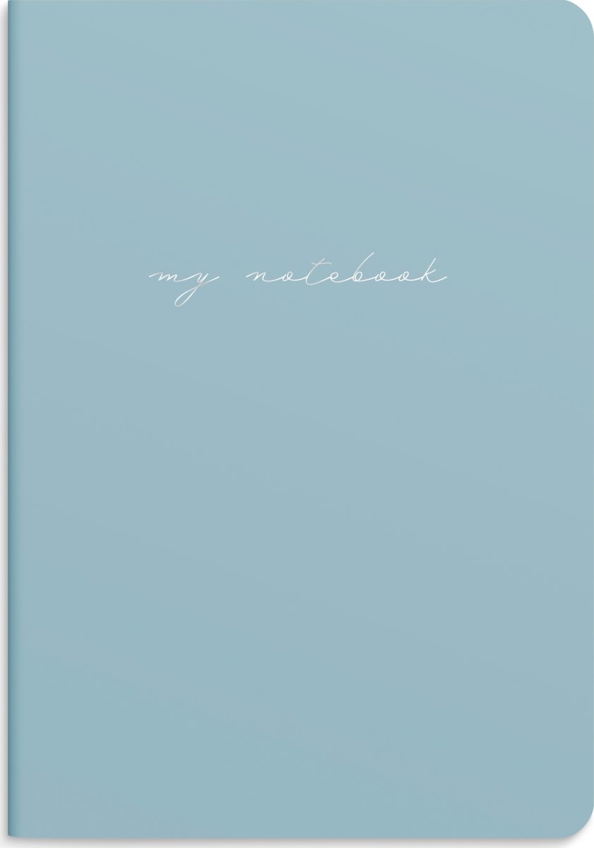 Burde Noteshæfte, 14x21 cm, 2-pk, blue & flower