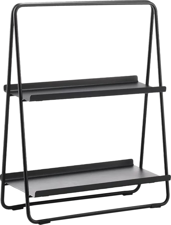 Zone Bord Reol, m/2 hylder, 43 x 23 x 58cm, sort