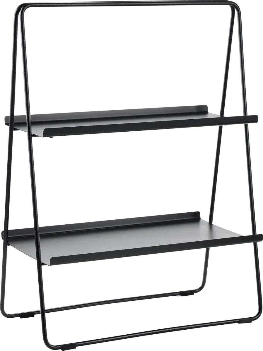 Zone Bord Reol, m/2 hylder, 53 x 29 x 75cm, sort