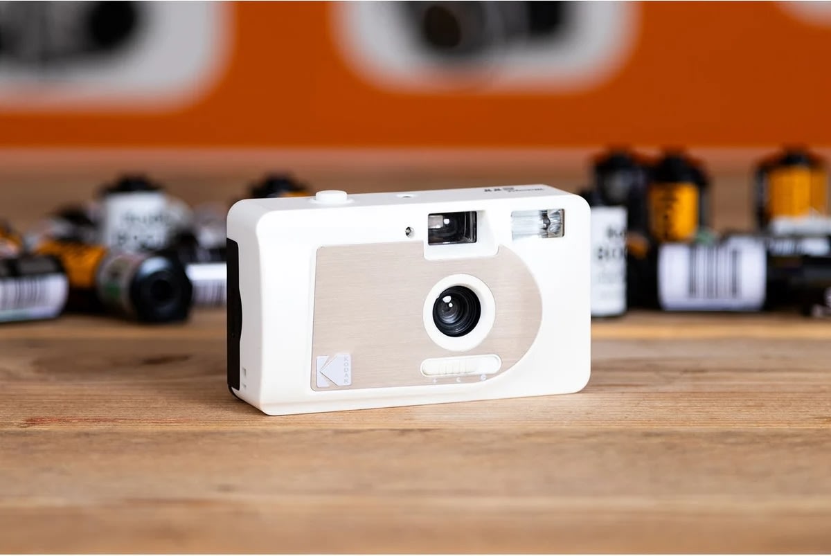 Kodak Film Kamera S88 Motoriseret Linnen, Hvid