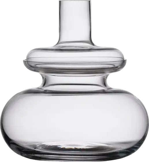 Zone Inu Vase, 23 x 25cm, ren transperant