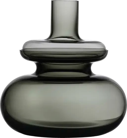 Zone Inu Vase, 23 x 25cm, grå transperant