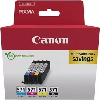 Canon CLI-571 Blækpatroner, sampak
