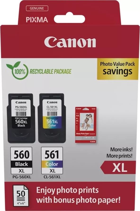 Canon CRG PG-560XL/CL-561XL Blækpatron, sampak