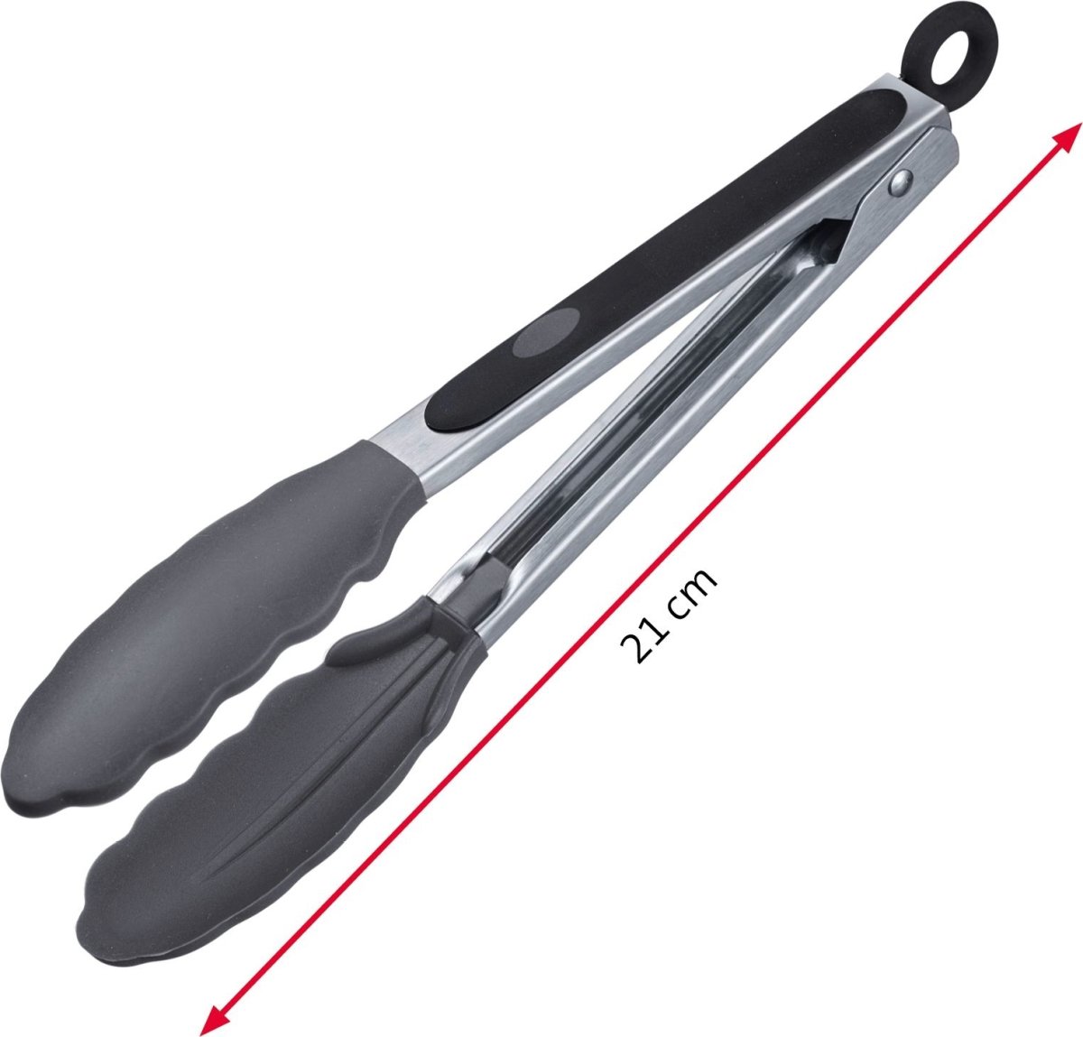 Westmark madtang med lås, 21 cm, stål/silikone
