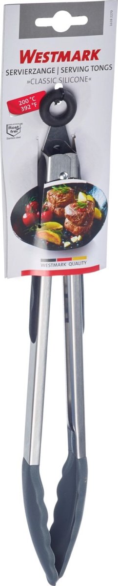 Westmark madtang med lås, 34 cm, stål/silikone
