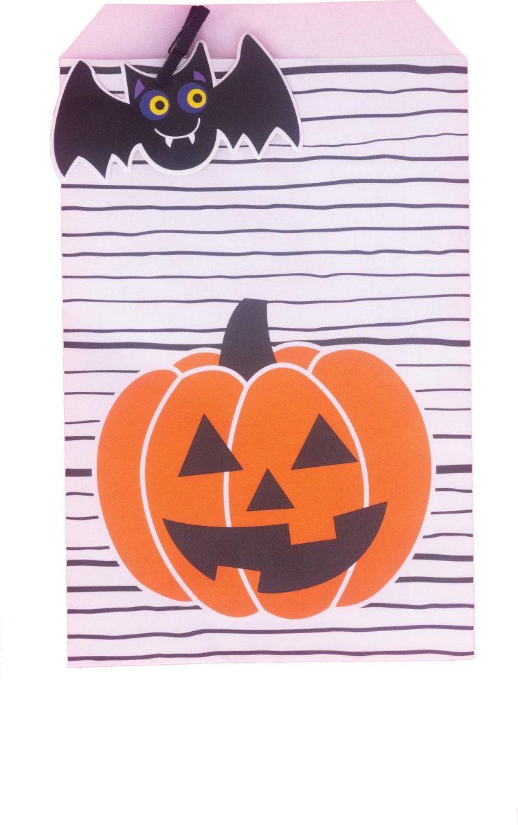 Halloween Slikposer m/Flagermus og Græskar, 10 stk